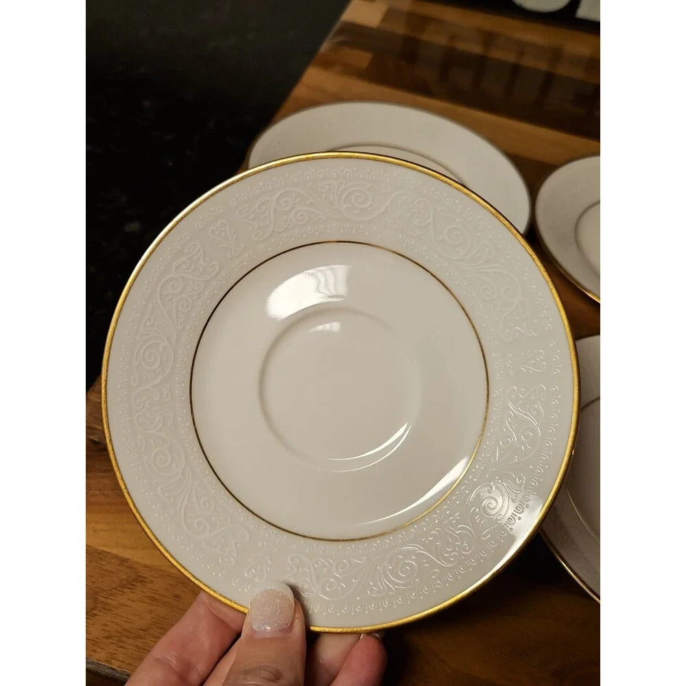 Set of 6 Vintage Noritake Ivory China Tulane 7562 6